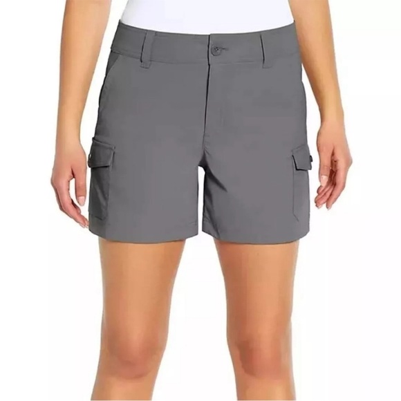 Eddie Bauer Short Women's 14 Cargo Pocket Gorpcore Nylon Quick Dry Hiking - Picture 1 of 11